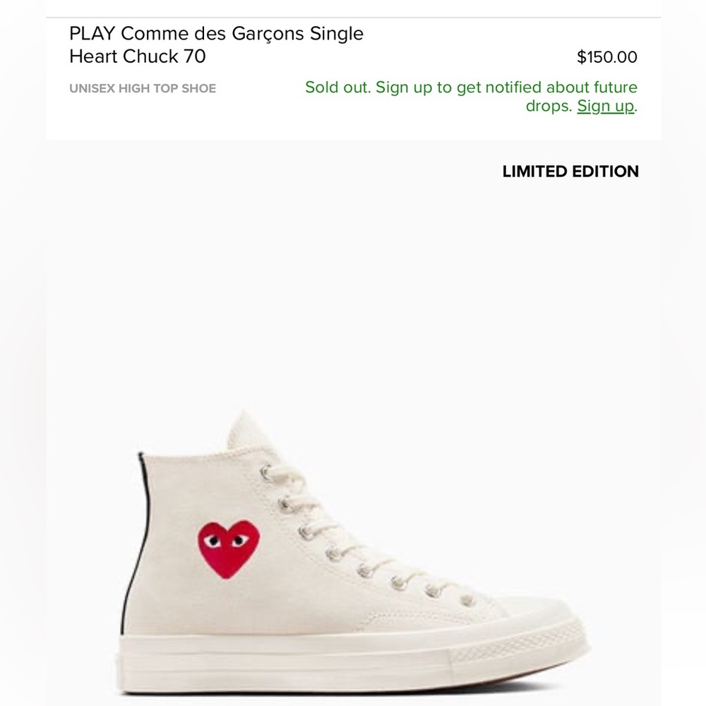 Comme des garcons x converse